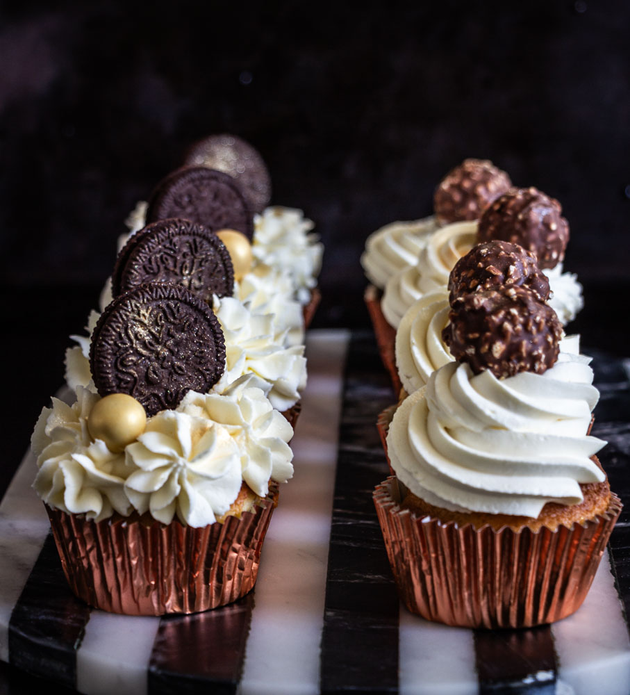 Cupcakes gourmands Oreo et Ferrero